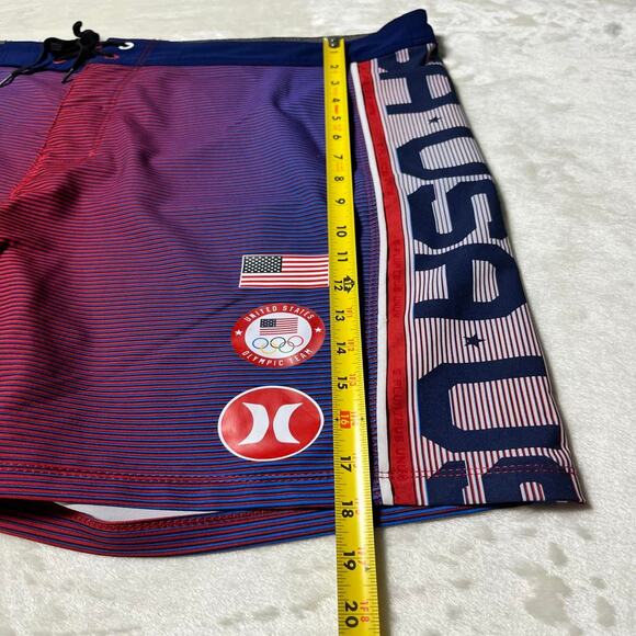 Hurley Phantom Board Shorts Men's 36-37 USA Olympic Team Hybrid Swim Trunks - Picture 8 of 9